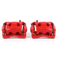 Front RED CALIPER PAIR W/BRKT image 2