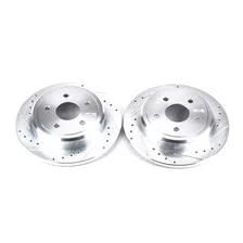 Rear DRILLEDSLOTTED ROTOR PAIR for Jeep image 2