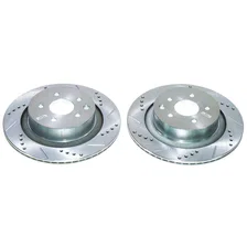 Rear DRILLEDSLOTTED ROTOR PAIR for INFINITI image 2