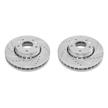 Front DRILLEDSLOTTED ROTOR PAIR for Nissan image 1