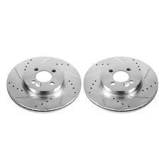 Front DRILLEDSLOTTED ROTOR PAIR for Mini Cooper image 2