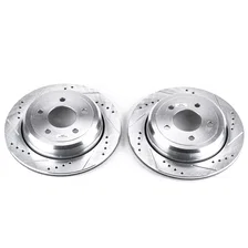Rear DRILLEDSLOTTED ROTOR PAIR image 2