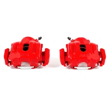 Front RED CALIPER PAIR W/BRKT for BMW image 2