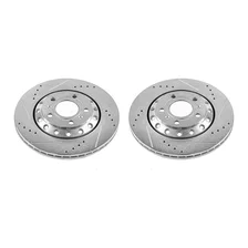 Rear DRILLEDSLOTTED ROTOR PAIR image 2