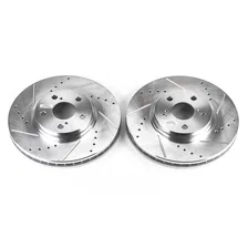 Front DRILLEDSLOTTED ROTOR PAIR for Toyota Celica image 2
