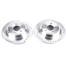 Rear DRILLEDSLOTTED ROTOR PAIR image 2