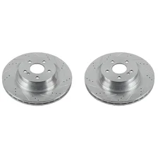 Rear DRILLEDSLOTTED ROTOR PAIR for Mercedes-Benz image 2