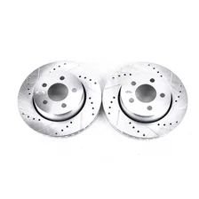 Front DRILLEDSLOTTED ROTOR PAIR image 2