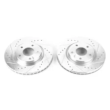 Front DRILLEDSLOTTED ROTOR PAIR for Nissan image 2