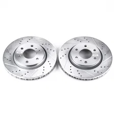 Front DRILLEDSLOTTED ROTOR PAIR image 2