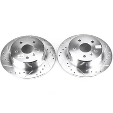 Rear DRILLEDSLOTTED ROTOR PAIR for Toyota Avalon image 2