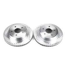Rear DRILLEDSLOTTED ROTOR PAIR for Dodge Ram 1500 image 2
