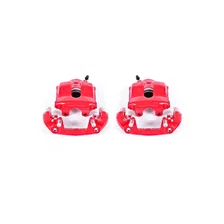 Front RED CALIPER PAIR W/BRKT for BMW image 2