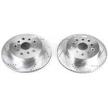 Rear DRILLEDSLOTTED ROTOR PAIR for Lexus LS430 image 2