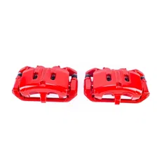 Front RED CALIPER PAIR W/BRKT for Ford Mustang image 2