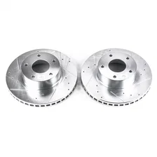 Front DRILLEDSLOTTED ROTOR PAIR for Pontiac GTO image 2