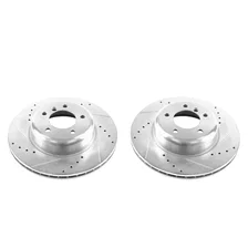 Front DRILLEDSLOTTED ROTOR PAIR for BMW Z4 image 2
