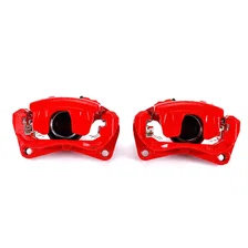 Front RED CALIPER PAIR W/BRKT for Nissan image 2