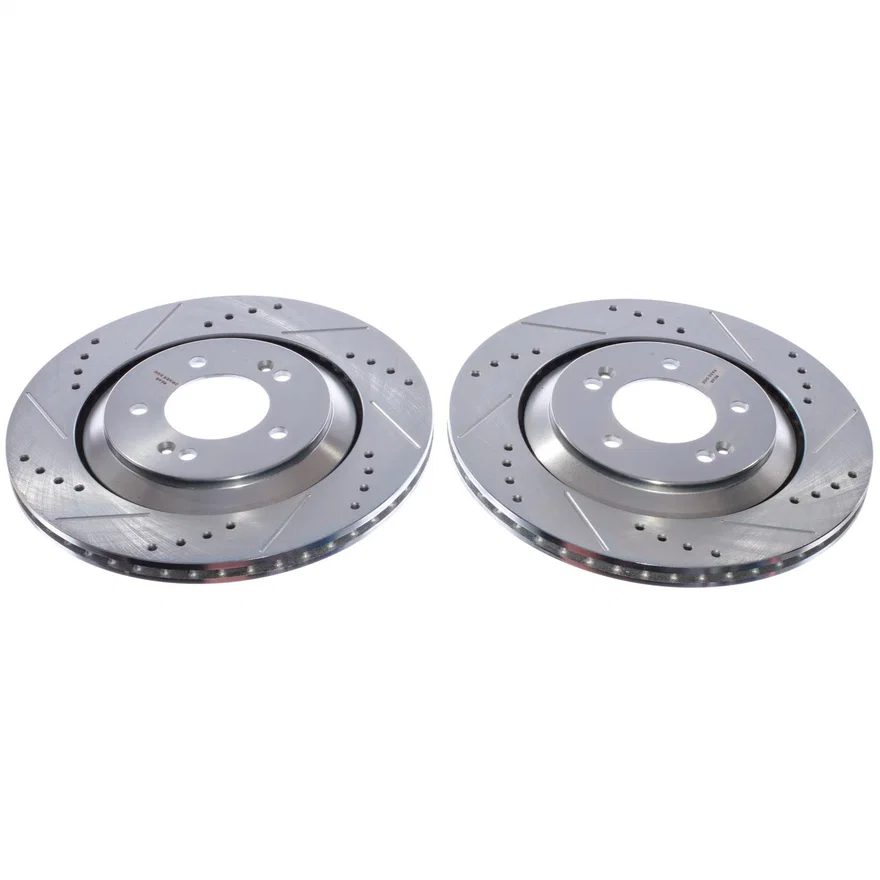 Rear DRILLEDSLOTTED ROTOR PAIR for Hyundai