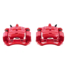 Rear RED CALIPER PAIR W/BRKT image 2