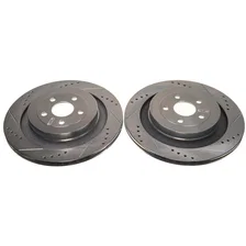 Rear DRILLEDSLOTTED ROTOR PAIR image 2