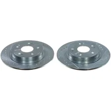 Rear DRILLEDSLOTTED ROTOR PAIR image 1
