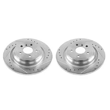 Rear DRILLEDSLOTTED ROTOR PAIR for Mercedes-Benz image 2