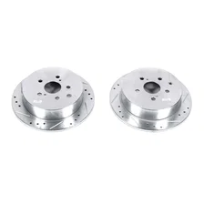 Rear DRILLEDSLOTTED ROTOR PAIR image 2
