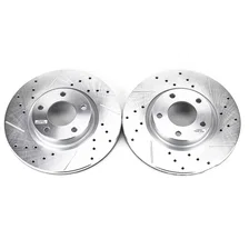 Front DRILLEDSLOTTED ROTOR PAIR for Mazda image 2