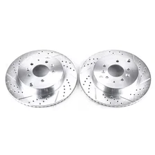 Rear DRILLEDSLOTTED ROTOR PAIR for Mazda CX-9 image 2