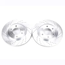 Front DRILLEDSLOTTED ROTOR PAIR image 2