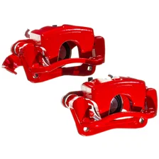 Rear RED CALIPER PAIR W/BRKT image 5