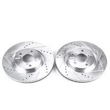 Front DRILLEDSLOTTED ROTOR PAIR image 2