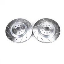 Front DRILLEDSLOTTED ROTOR PAIR for Ram ProMaster City image 2