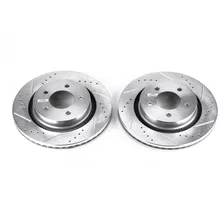 Front DRILLEDSLOTTED ROTOR PAIR image 2