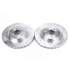 Front DRILLEDSLOTTED ROTOR PAIR for Land Rover image 2
