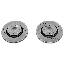 Front DRILLEDSLOTTED ROTOR PAIR image 2