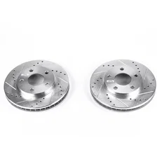 Front DRILLEDSLOTTED ROTOR PAIR image 2