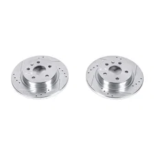 Rear DRILLEDSLOTTED ROTOR PAIR image 2