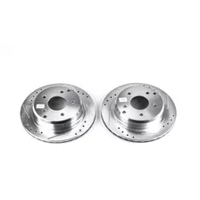Rear DRILLEDSLOTTED ROTOR PAIR for Chevrolet Corvette image 2