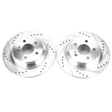 Rear DRILLEDSLOTTED ROTOR PAIR for Mercedes-Benz image 2