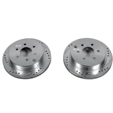 Rear DRILLEDSLOTTED ROTOR PAIR image 2