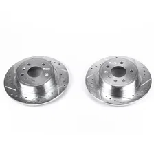 Rear DRILLEDSLOTTED ROTOR PAIR for Saab 9-5 image 2