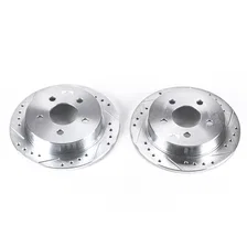 Rear DRILLEDSLOTTED ROTOR PAIR image 2