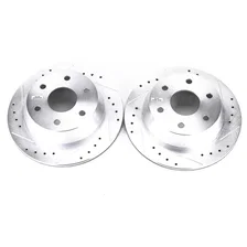 Rear DRILLEDSLOTTED ROTOR PAIR image 2