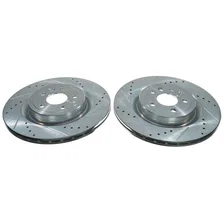 Rear DRILLEDSLOTTED ROTOR PAIR image 1