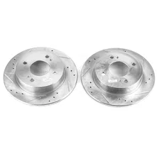 Rear DRILLEDSLOTTED ROTOR PAIR image 2
