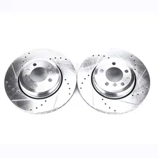 Rear DRILLEDSLOTTED ROTOR PAIR for BMW image 2