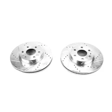 Front DRILLEDSLOTTED ROTOR PAIR image 2