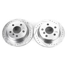 Rear DRILLEDSLOTTED ROTOR PAIR for Mini Cooper image 2